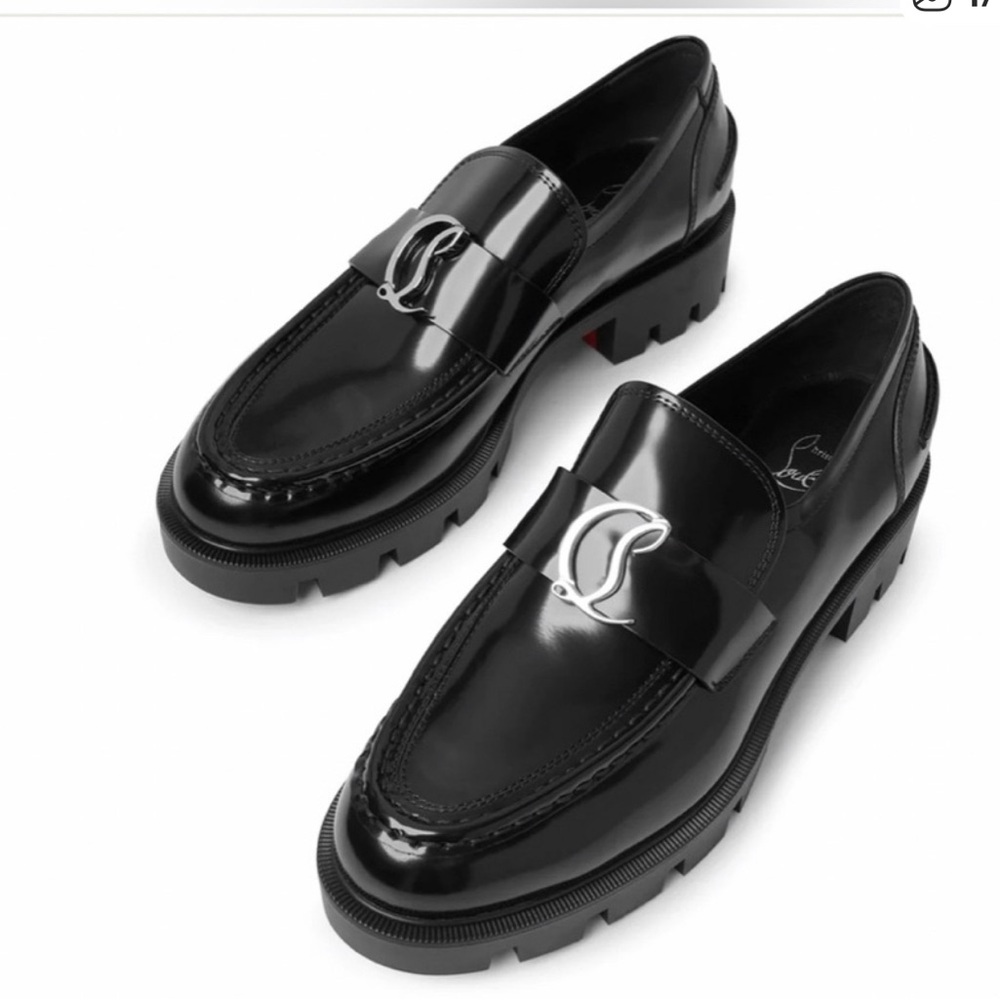 Christian Louboutin Black Patent Loafers
